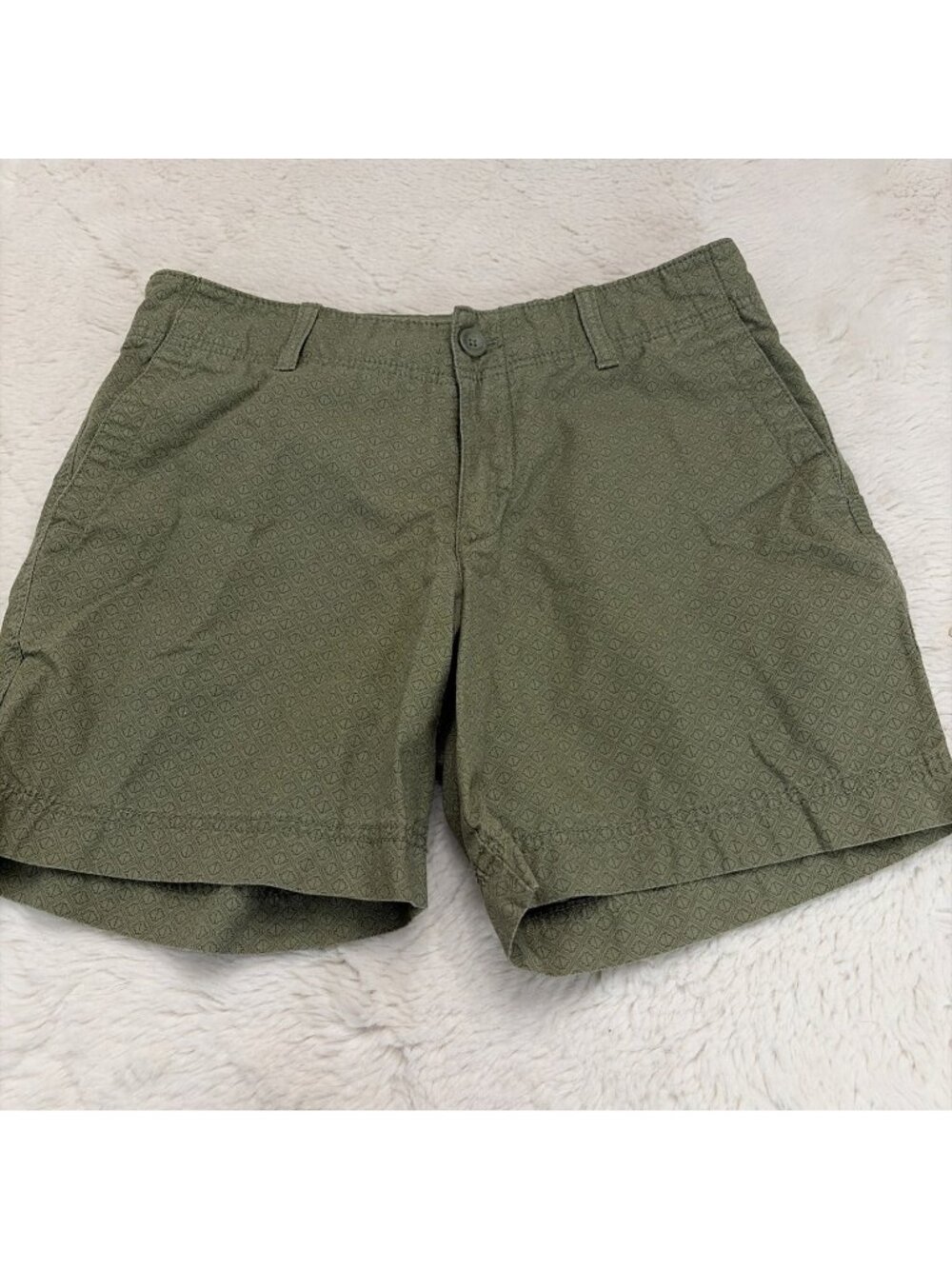 Eddie Bauer Womens Green Pattern Outdoor Hiking Shorts 2